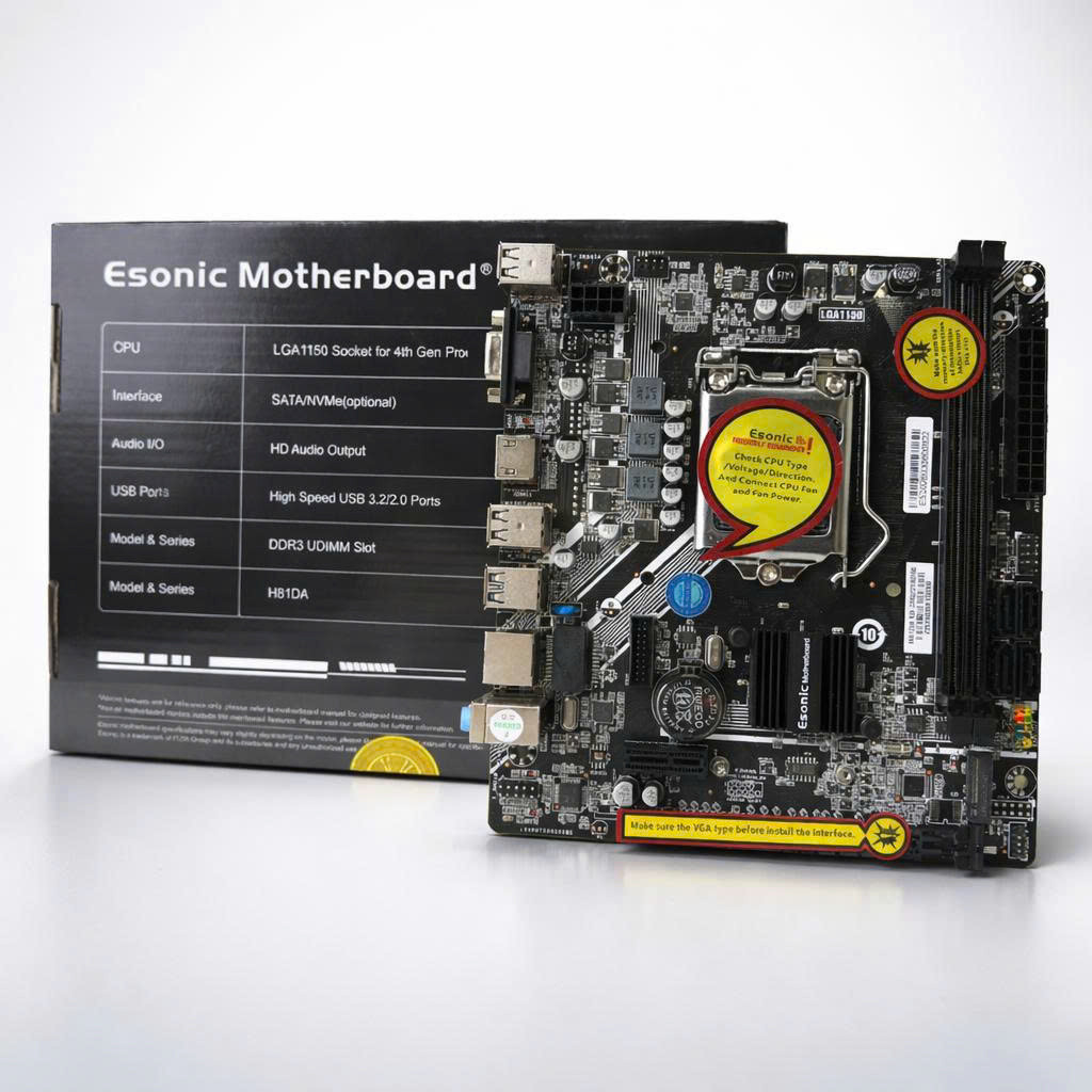 Mainboard H81 Esonic New Full Box, Bảo Hành 36 Tháng