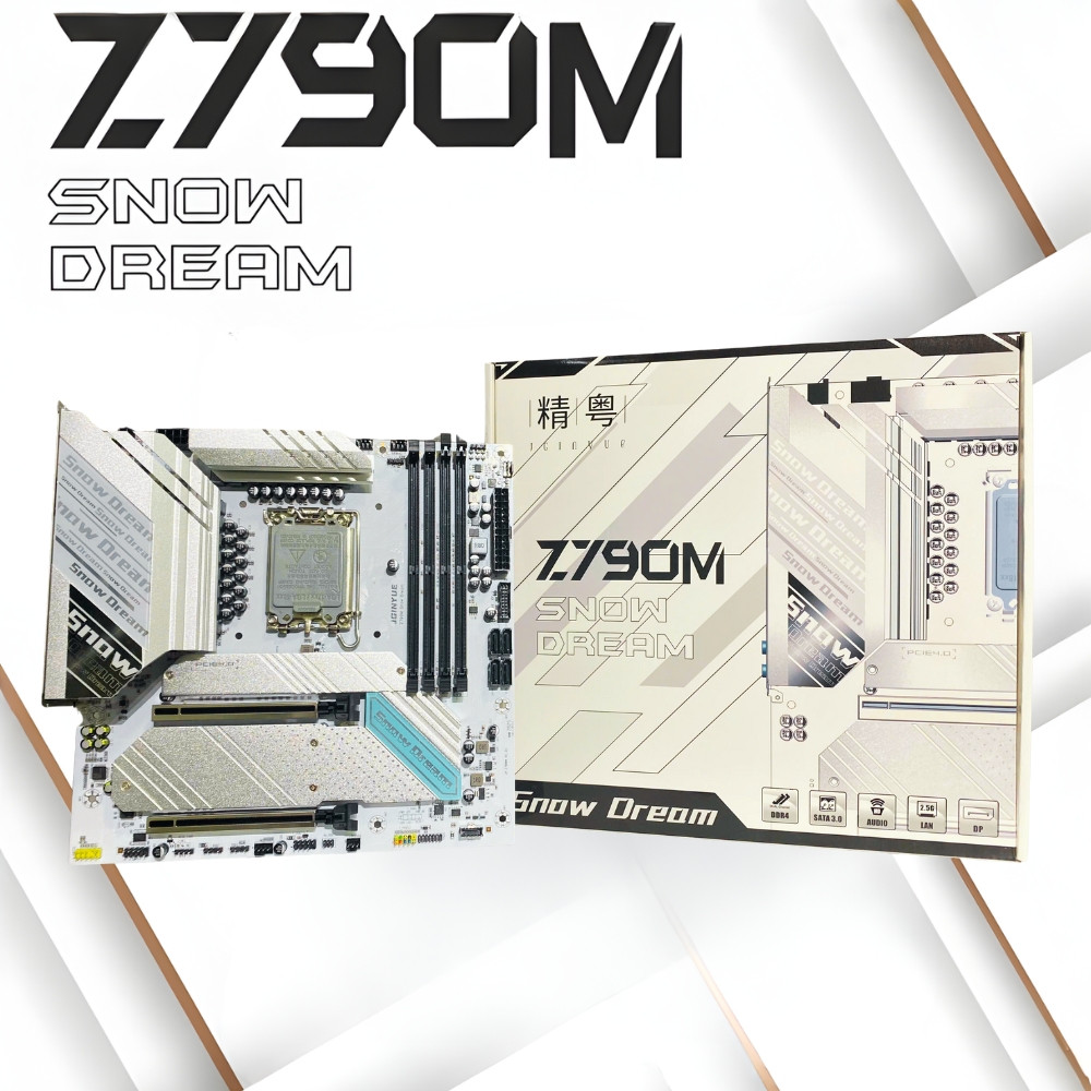 Mainboard JGINYUE Z790 Snow Dream DDR5 Gaming, Bảo Hành 36 Tháng