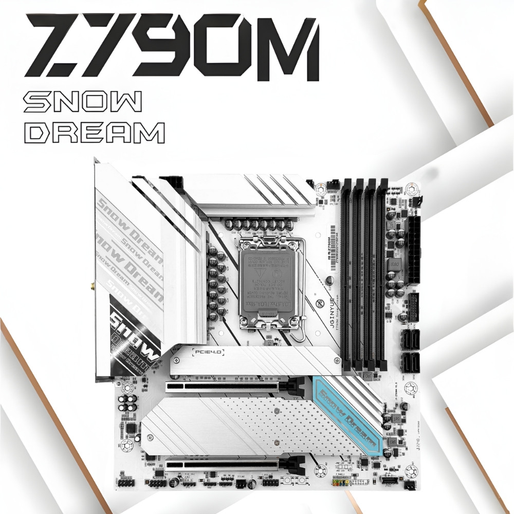 Mainboard JGINYUE Z790 Snow Dream DDR5 Gaming, Bảo Hành 36 Tháng