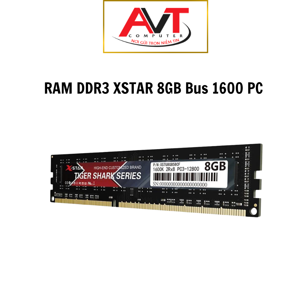 RAM DDR3 XSTAR 8GB Bus 1600 PC bảo hành chính hãng 36 tháng