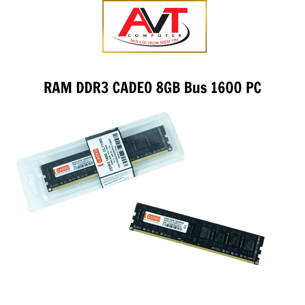 Ram PC CADEO DDR3 8GB Bus 1600Mhz hàng bảo hành chính hãng 36 tháng