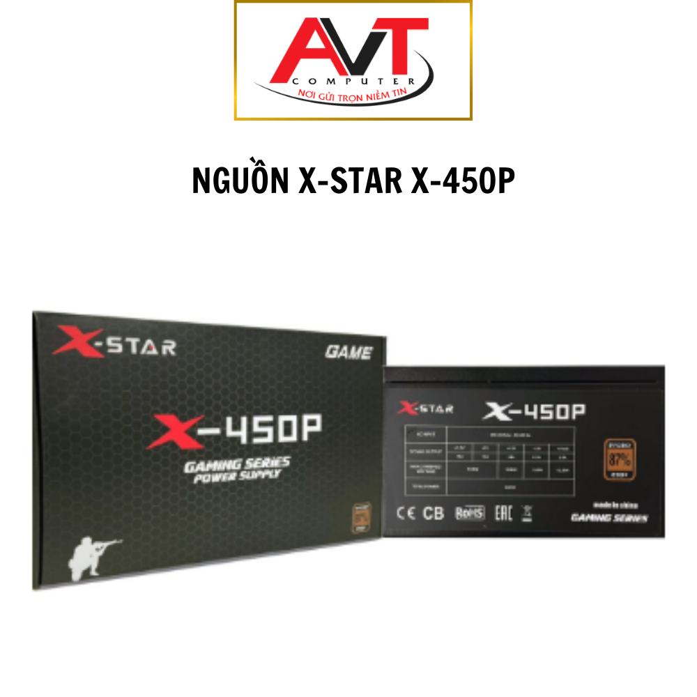 NGUỒN MÁY TÍNH XSTAR X-450 Công Suất Thực 450W 80Plus