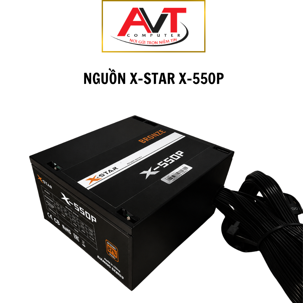 NGUỒN MÁY TÍNH XSTAR X-550 Công Suất Thực 550W 80Plus