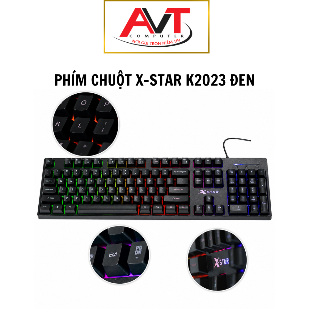 Bộ Bàn Phím Xstar K2023 Đen