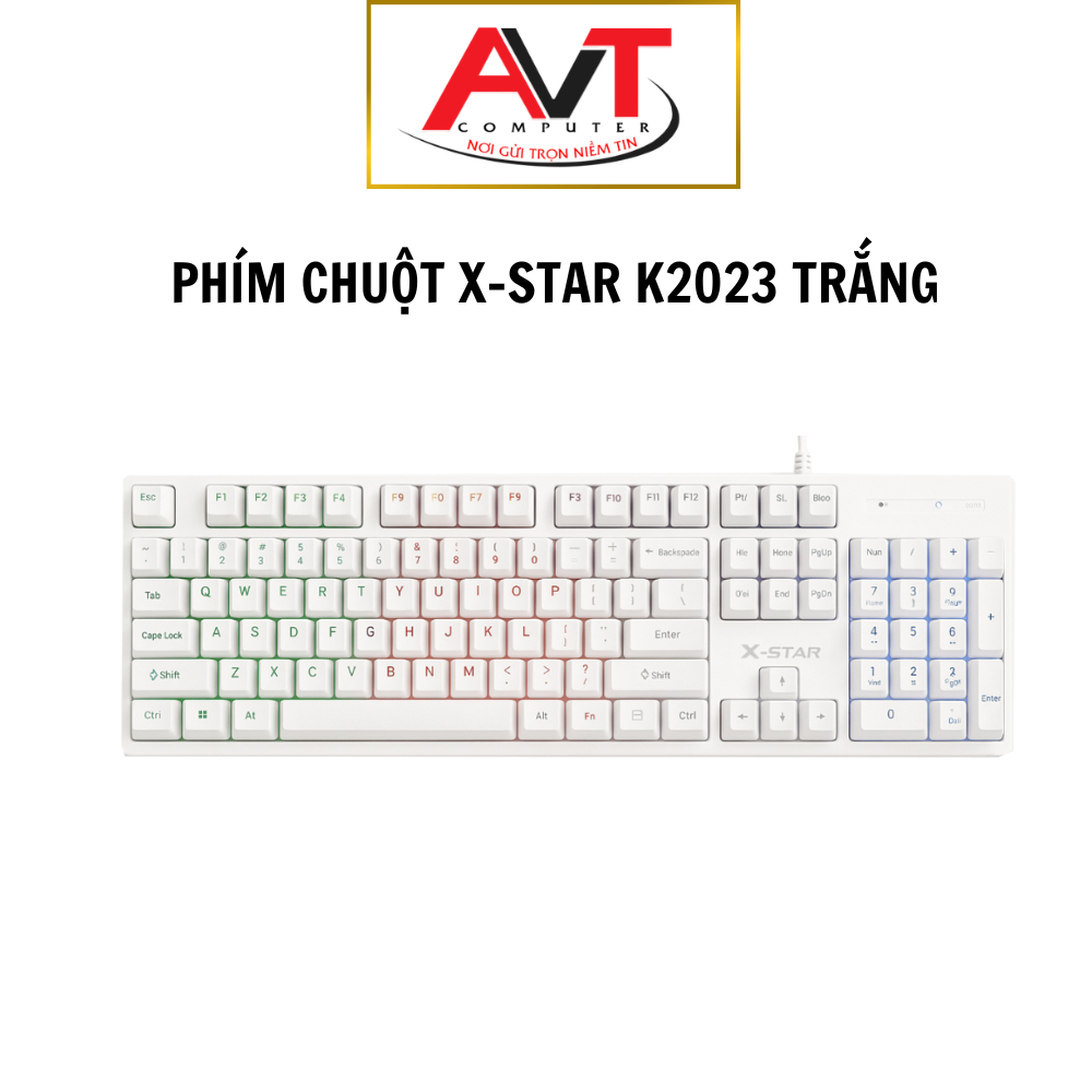 Bộ Bàn Phím Xstar K2023 Trắng