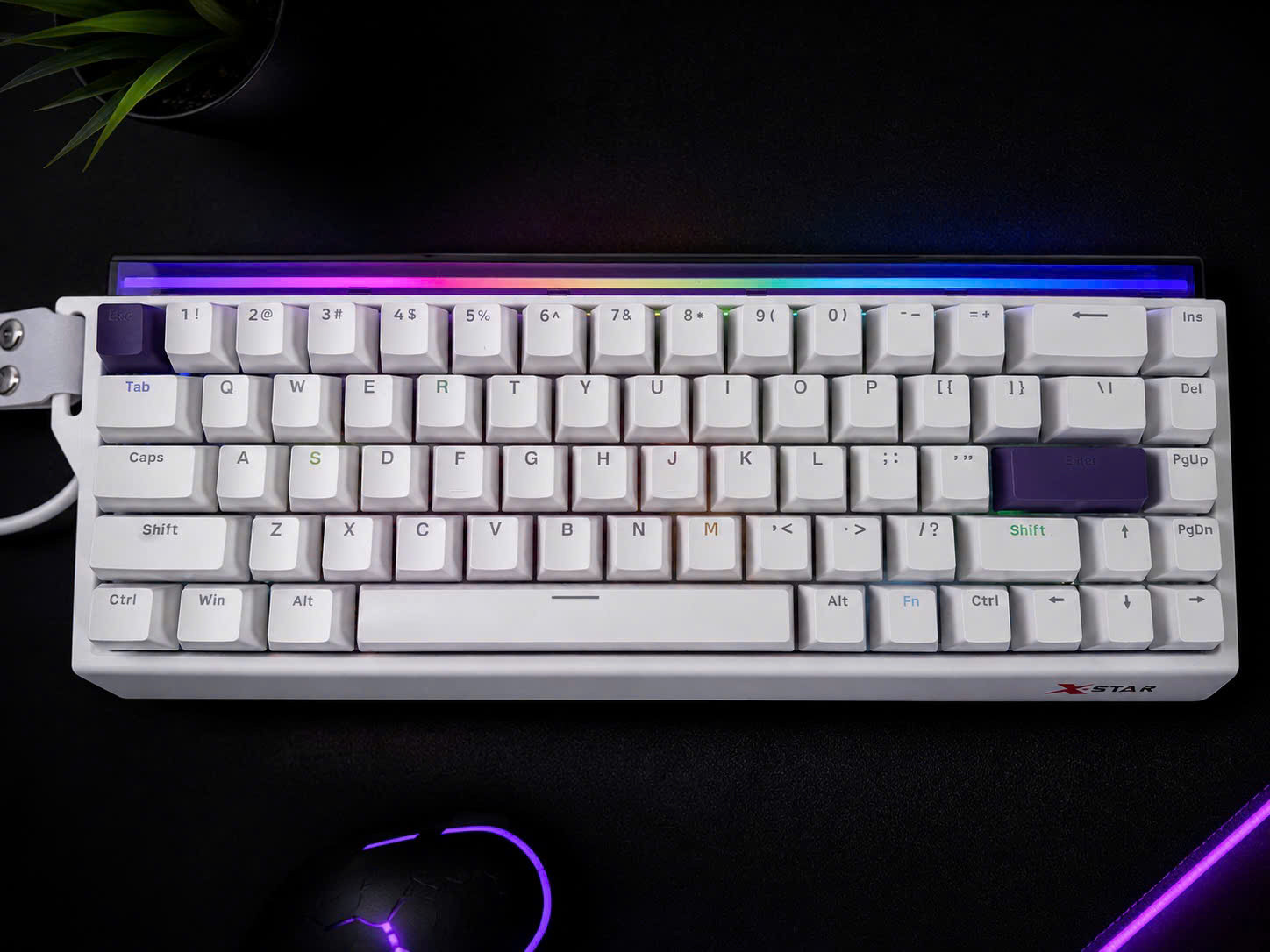 Bàn Phím Cơ X-STAR X68 PRO Wireless RGB Hot Swap 68 Phím Bluetooth/2.4G/USB-C Gaming