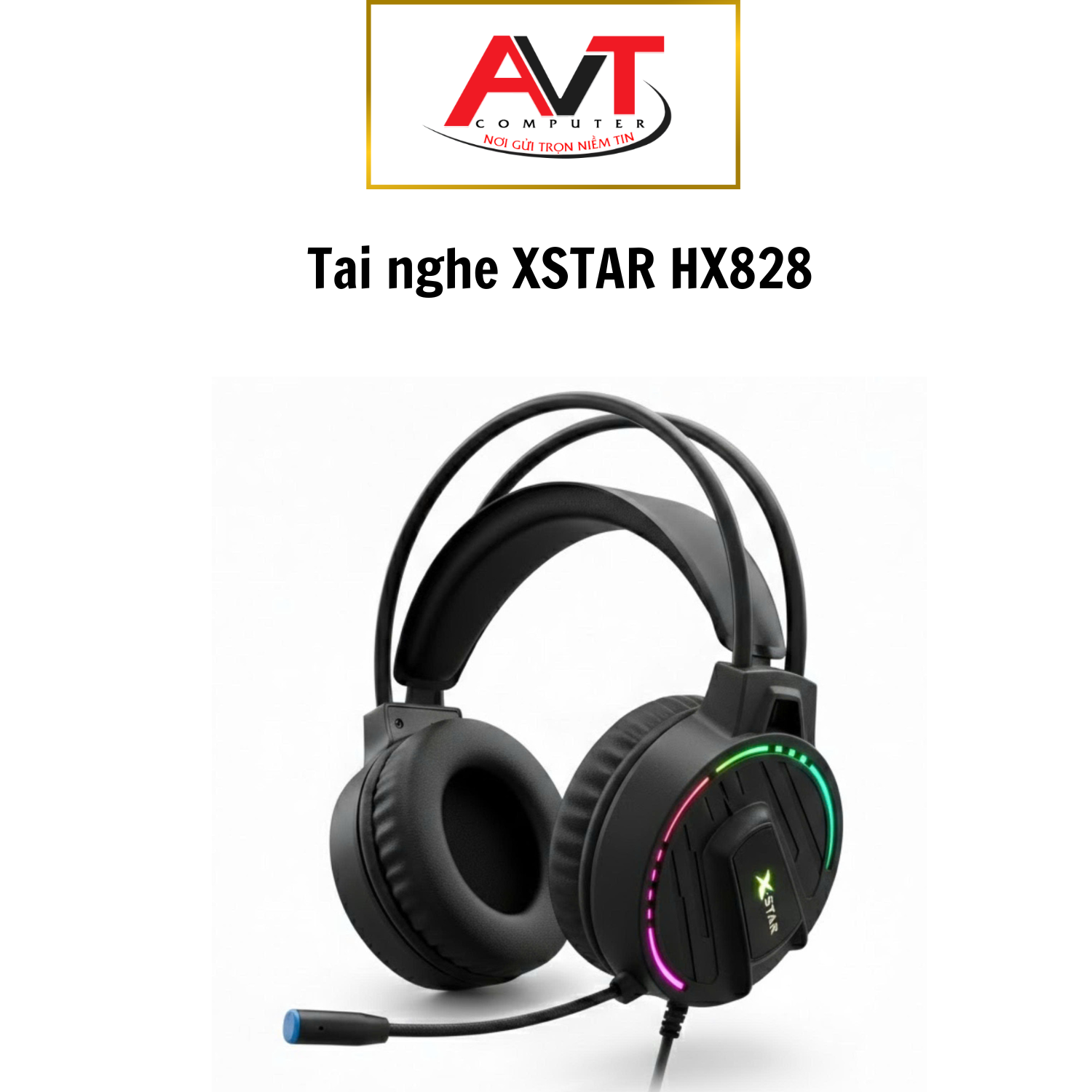 Tai Nghe Chụp Gaming XSTAR HX828 RGB  Mới 100% Bảo Hành 12 Tháng