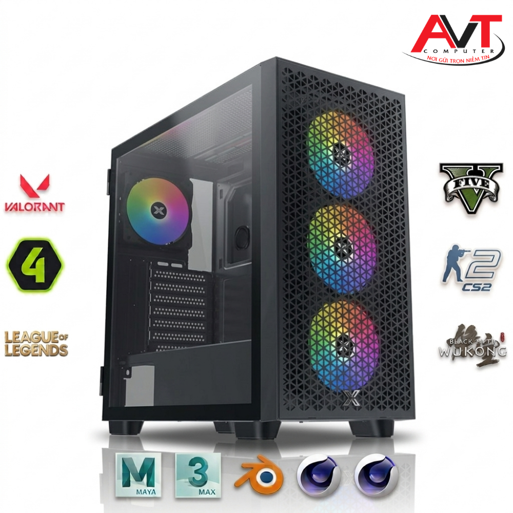 PC Đồ Họa I7 14700KF - RAM 32GB - RTX5060Ti 16GB - SSD 512GB Nvme