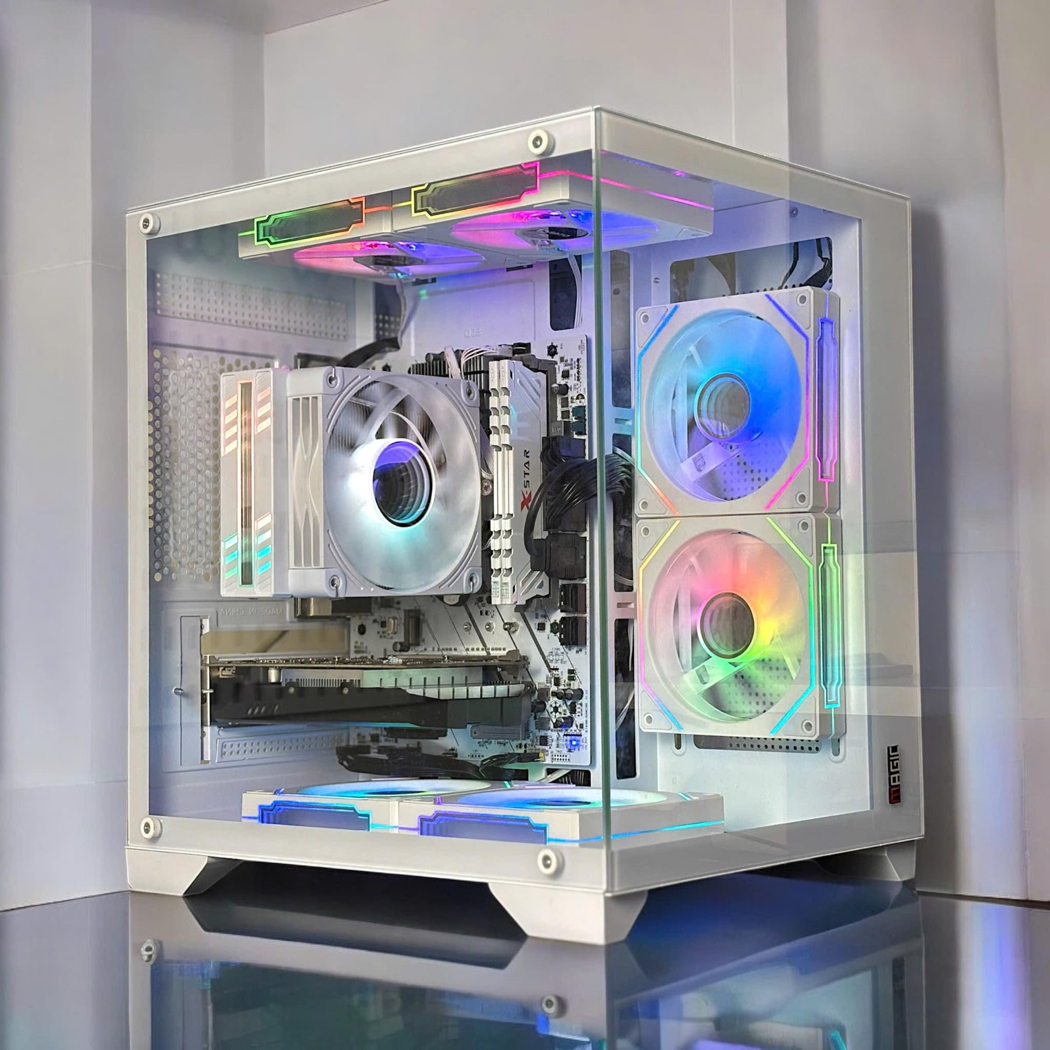 Vỏ case bể cá Xstar sea view 2 mặt kính(mATX/Mid Tower/Black) chưa bao gồm fan