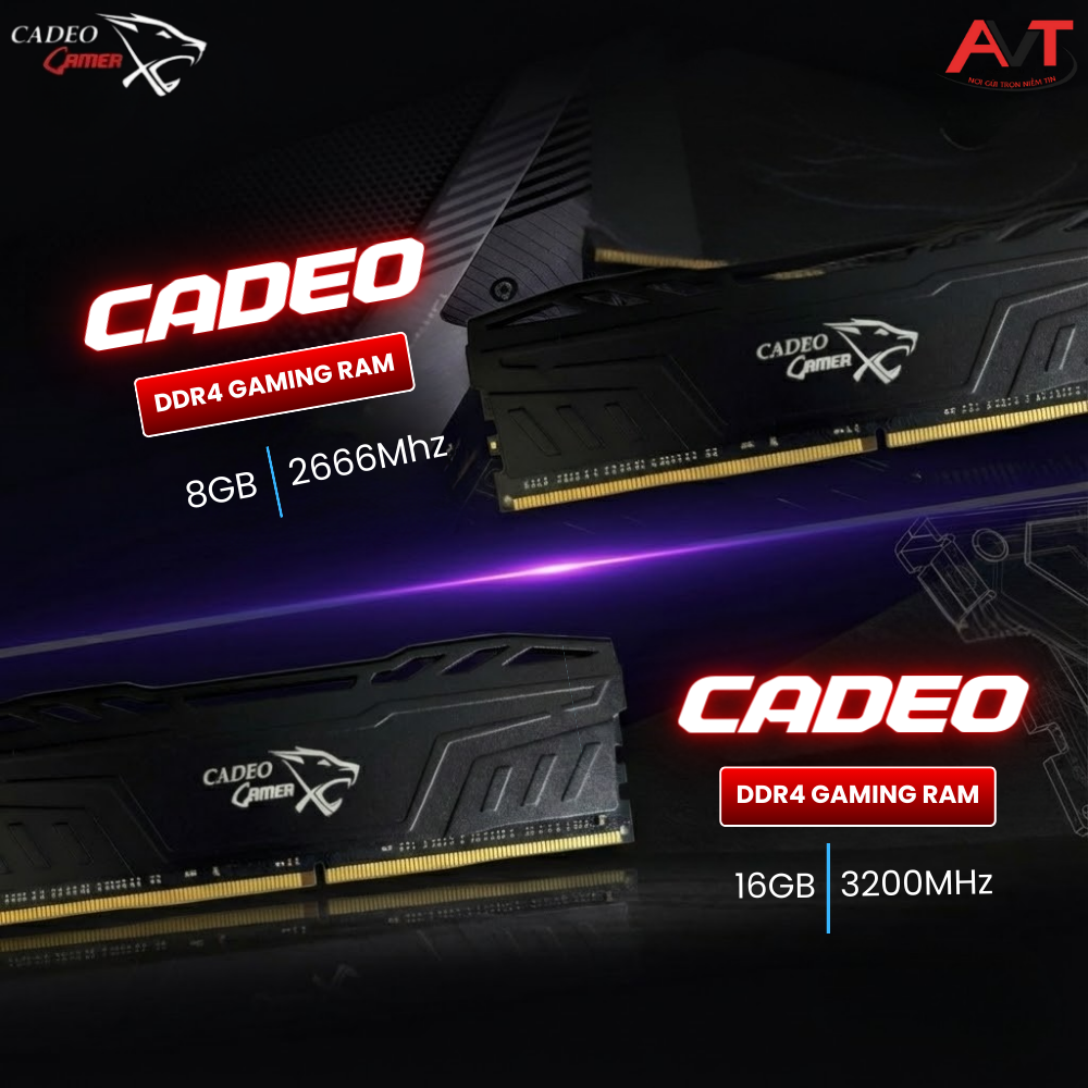 Ram PC CADEO DDR4 16GB  Bus 3200Mhz bảo hành chính hãng 36 tháng