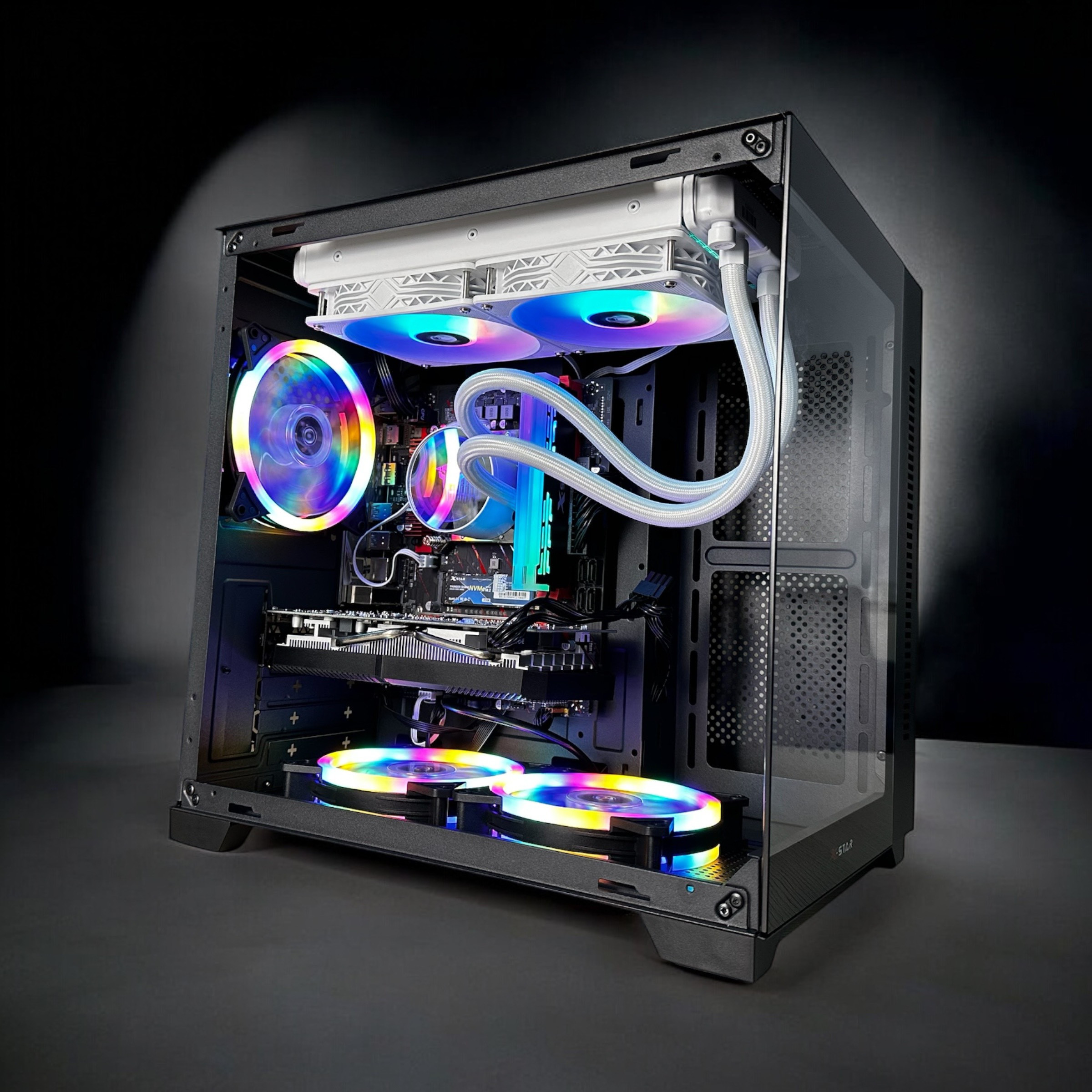 Vỏ case bể cá Xstar sea view 2 mặt kính(mATX/Mid Tower/Black) chưa bao gồm fan