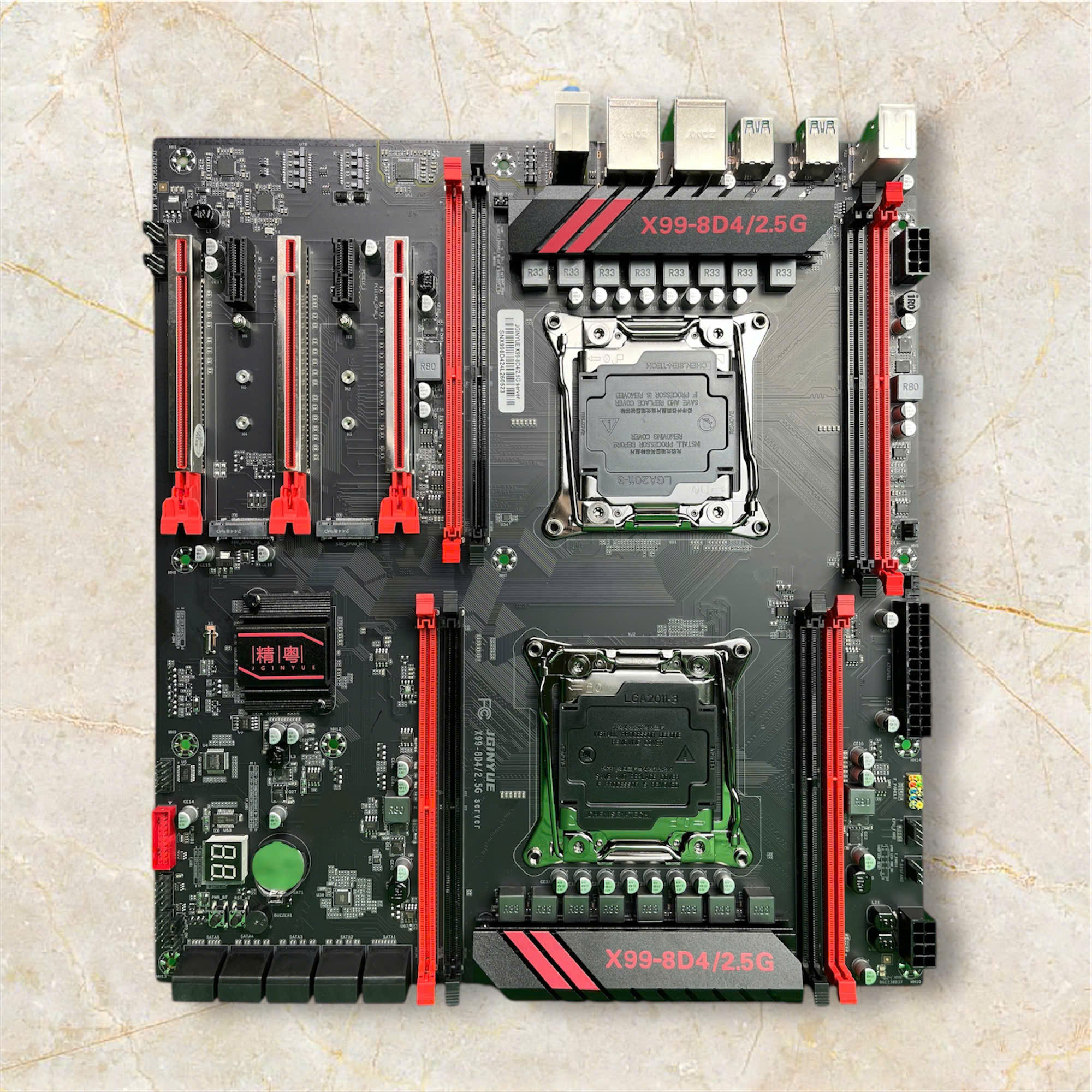 Mainboard JGINYUE X99-8D4/2.5G (V1.41 version) dual circuit