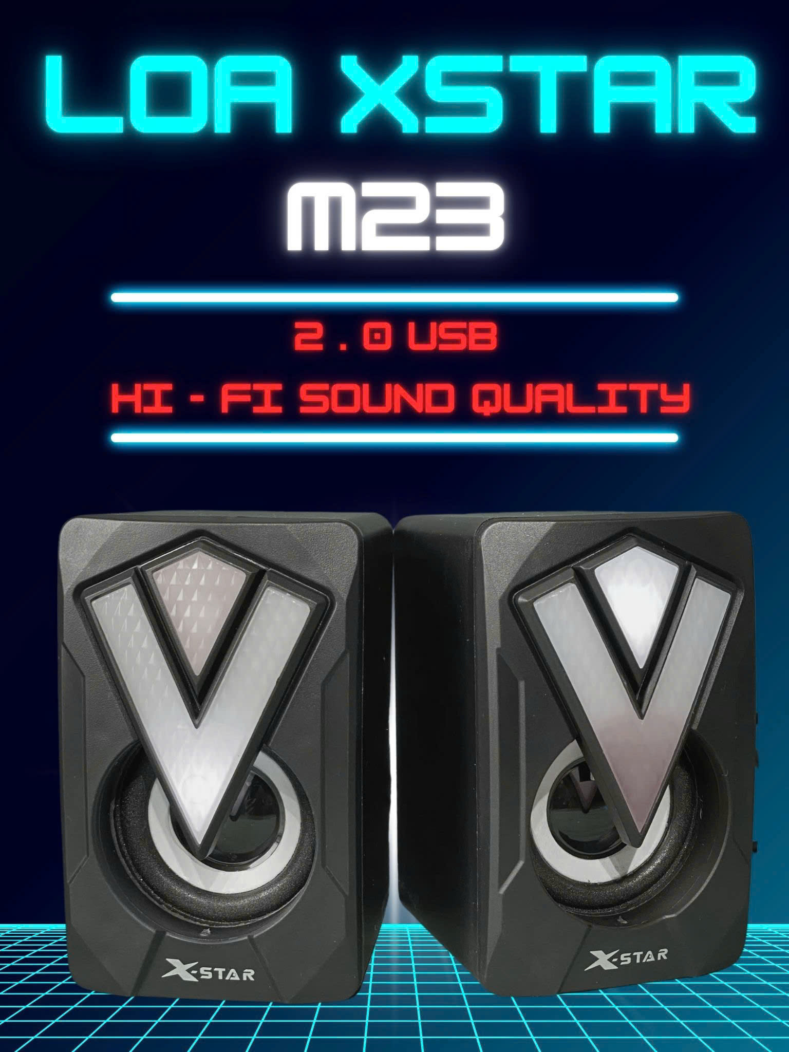 Loa Vi Tính mini 2.0 XSTAR M23 - Led 7 màu