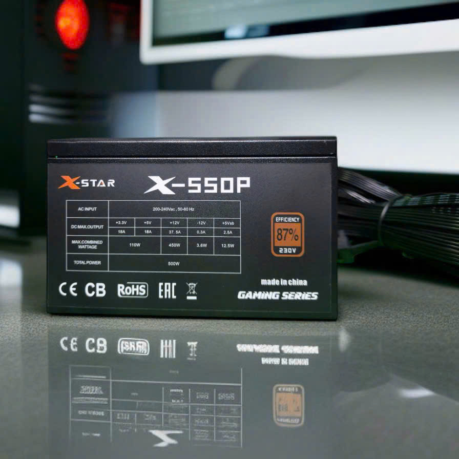NGUỒN MÁY TÍNH XSTAR X-550 Công Suất Thực 550W 80Plus