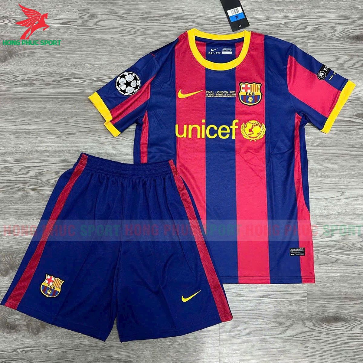 BỘ QUẦN ÁO BÓNG ĐÁ RETRO BARCELONA UNICEF XANH ĐỎ 2008 - 2009 – HÀNG THAILAND