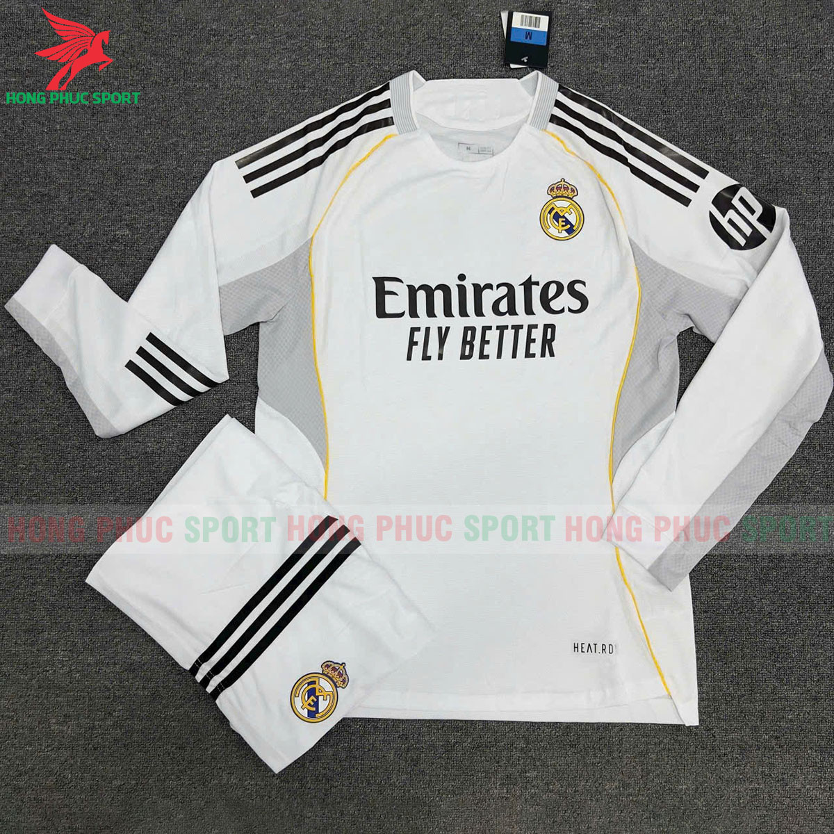 Bộ Quần Áo Bóng Đá Real Madrid Dài Tay 2025 Hàng Thailand