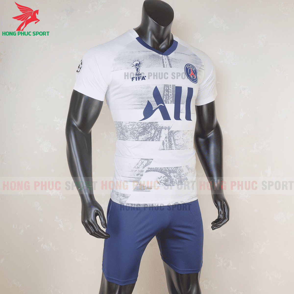 Áo bóng đá Paris Saint Germain 2020 2021 phiên bản fan màu trắng(phải)