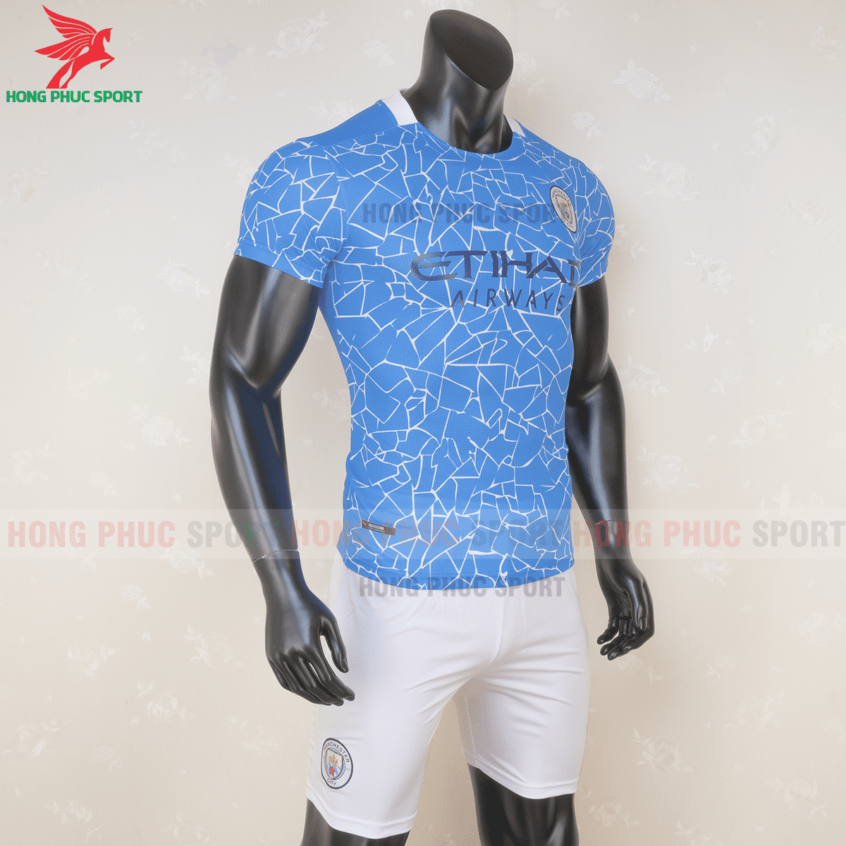 Áo đấu Manchester City 2020-2021 sân nhà(phải)