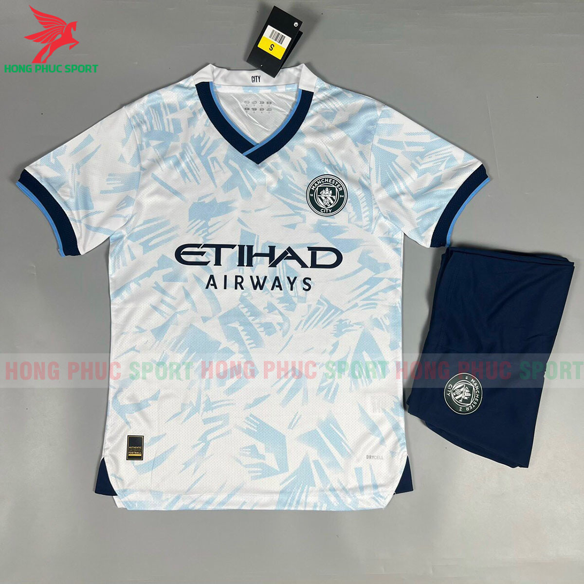 BỘ QUẦN ÁO BÓNG ĐÁ MANCHESTER CITY 2023 2024 TRẮNG - HÀNG THAILAND