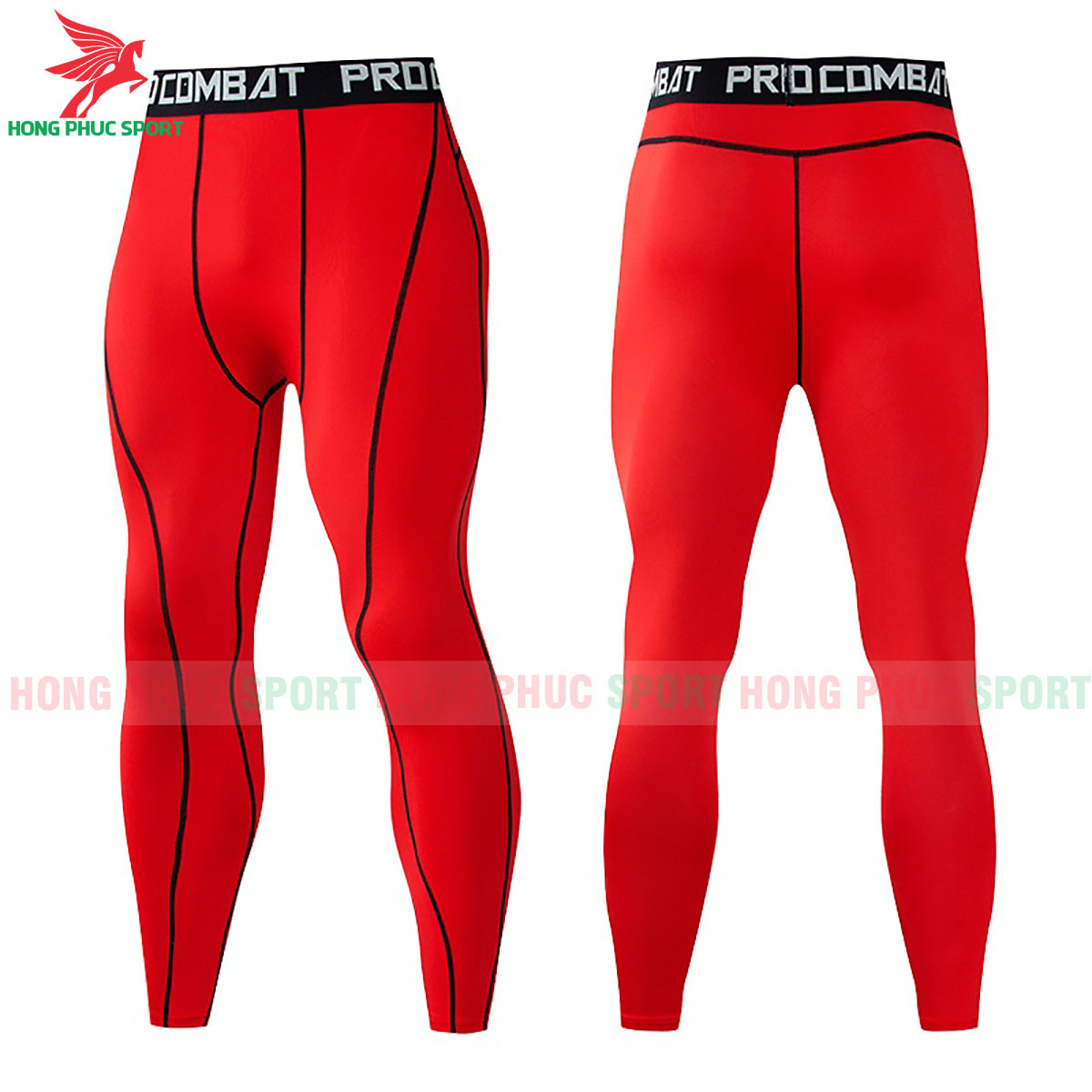 Quần Giữ Nhiệt Nam Legging Combat Dáng Dài Đỏ