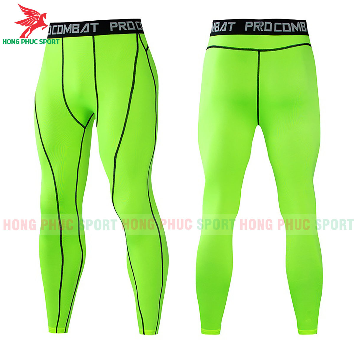 Quần Giữ Nhiệt Nam Legging Combat Dáng Dài Xanh Chuối