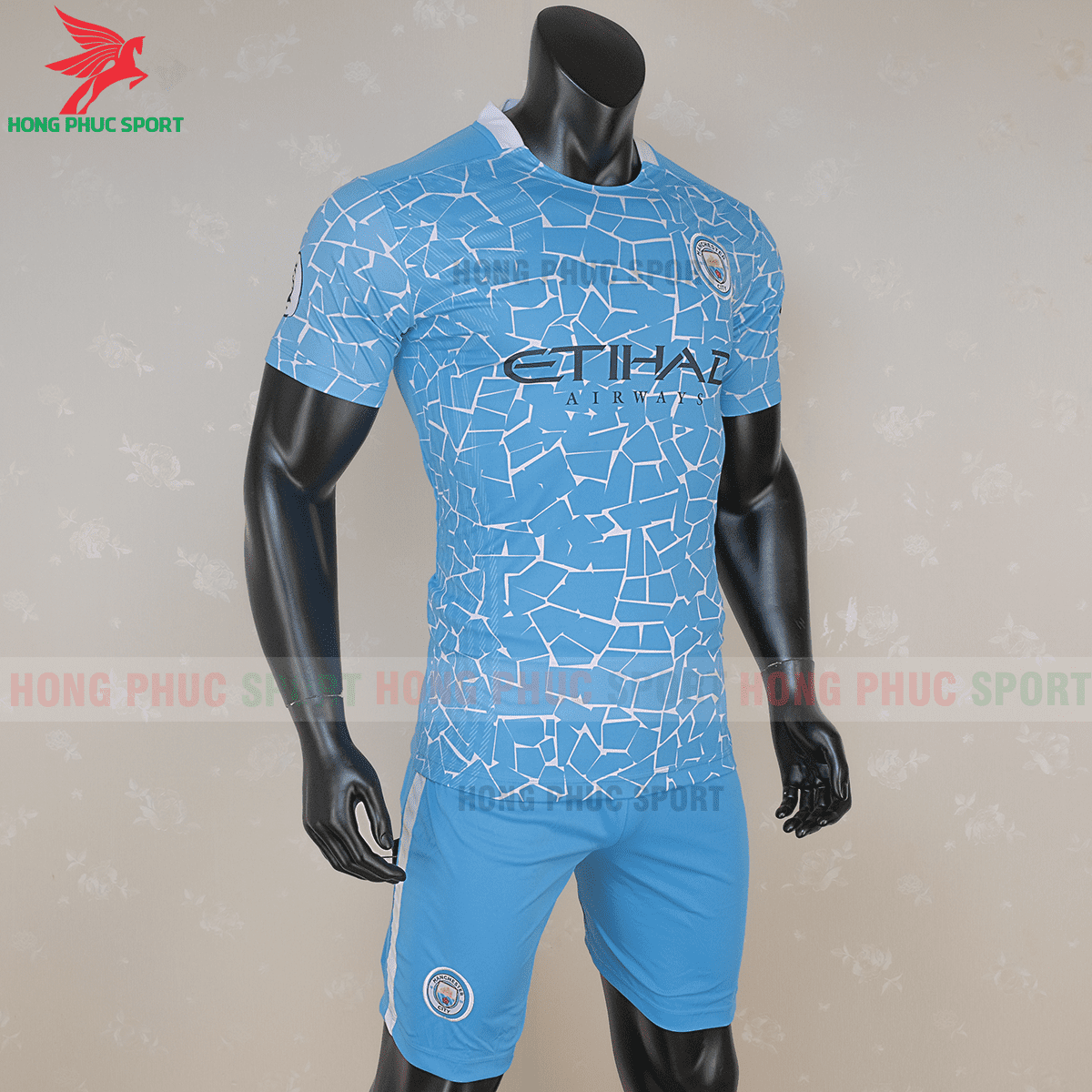 Áo đấu Manchester City 2020 2021 sân nhà(phải)