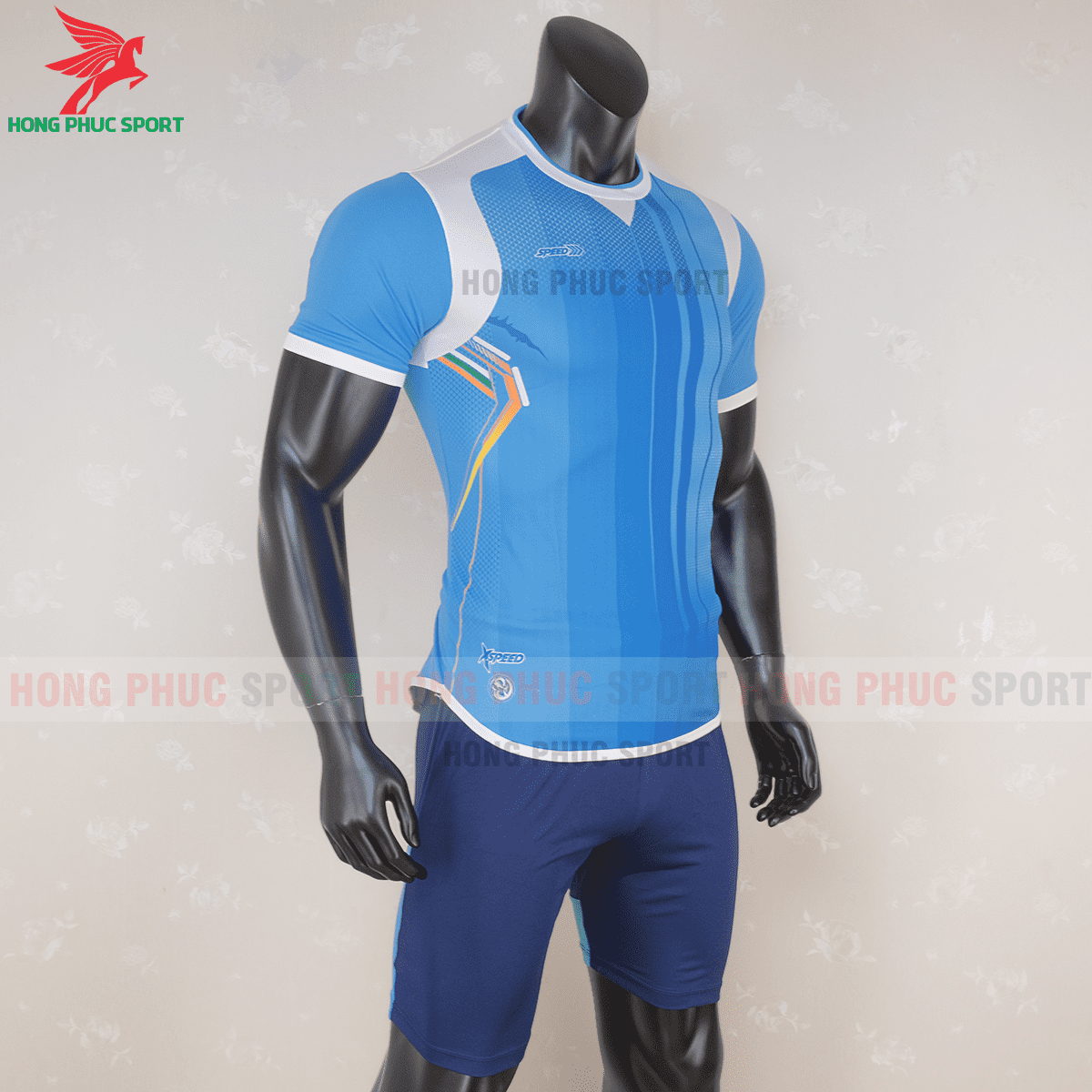 Áo không logo SPEED 2020 xanh lam(phải)