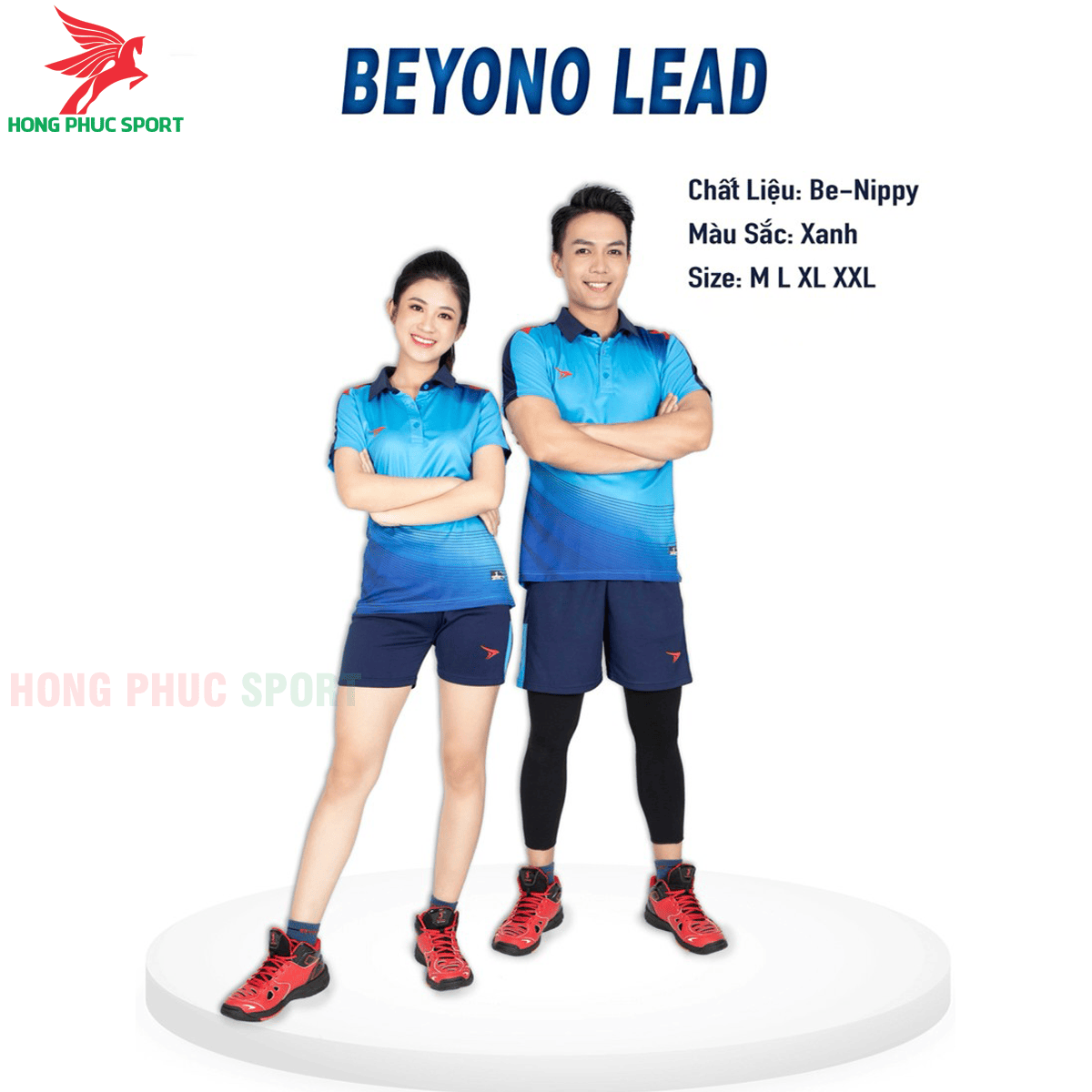 Quần áo bóng chuyền BEYONO Lead màu xanh