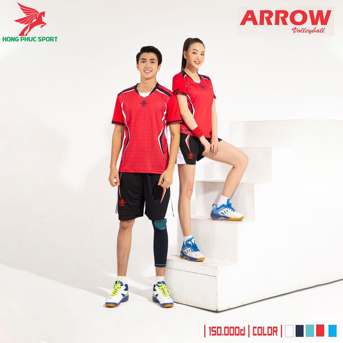 Áo thi đấu bóng chuyền Overate Arrow 2021 màu đỏ