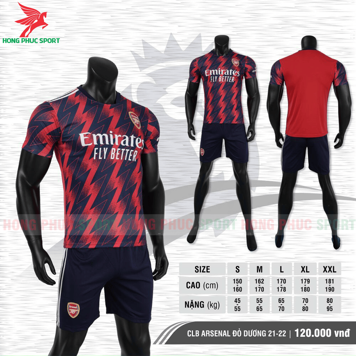 BỘ QUẦN ÁO ĐẤU ARSENAL 2021 2022 PHIÊN BẢN FAN MÀU ĐỎ - THUN LẠNH CAO CẤP