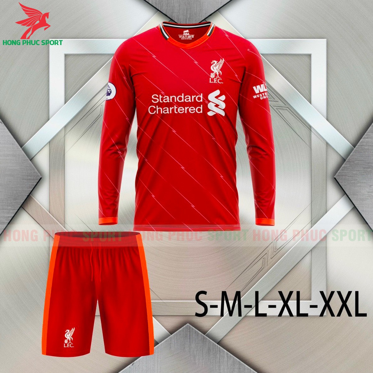BỘ QUẦN ÁO ĐÁ BANH DÀI TAY LIVERPOOL 2021 2022 SÂN NHÀ – THUN LẠNH CAO CẤP