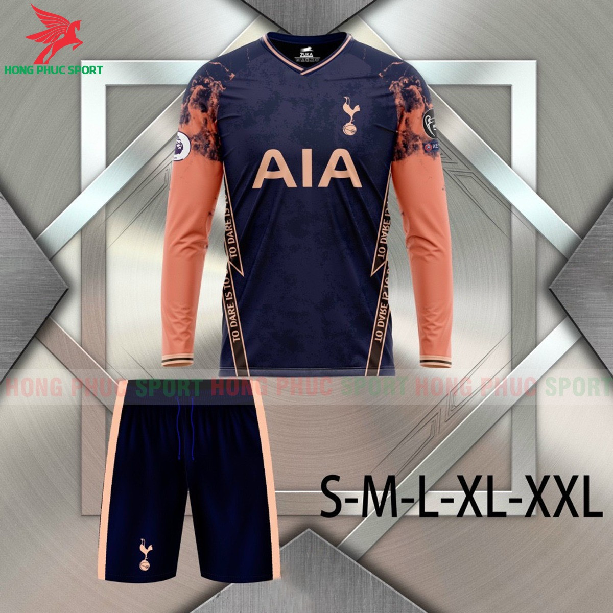Bộ quần áo đá banh dài tay Tottenham 2021 2022 FAN - Thun lạnh cao cấp