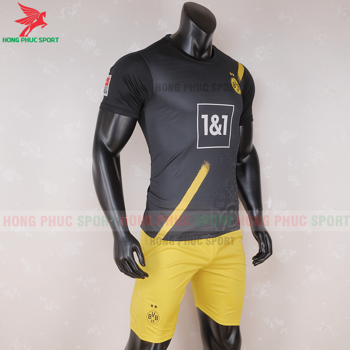 Bộ quần áo đấu Borussia Dortmund 2020 2021 sân khách - Thun lạnh cao cấp