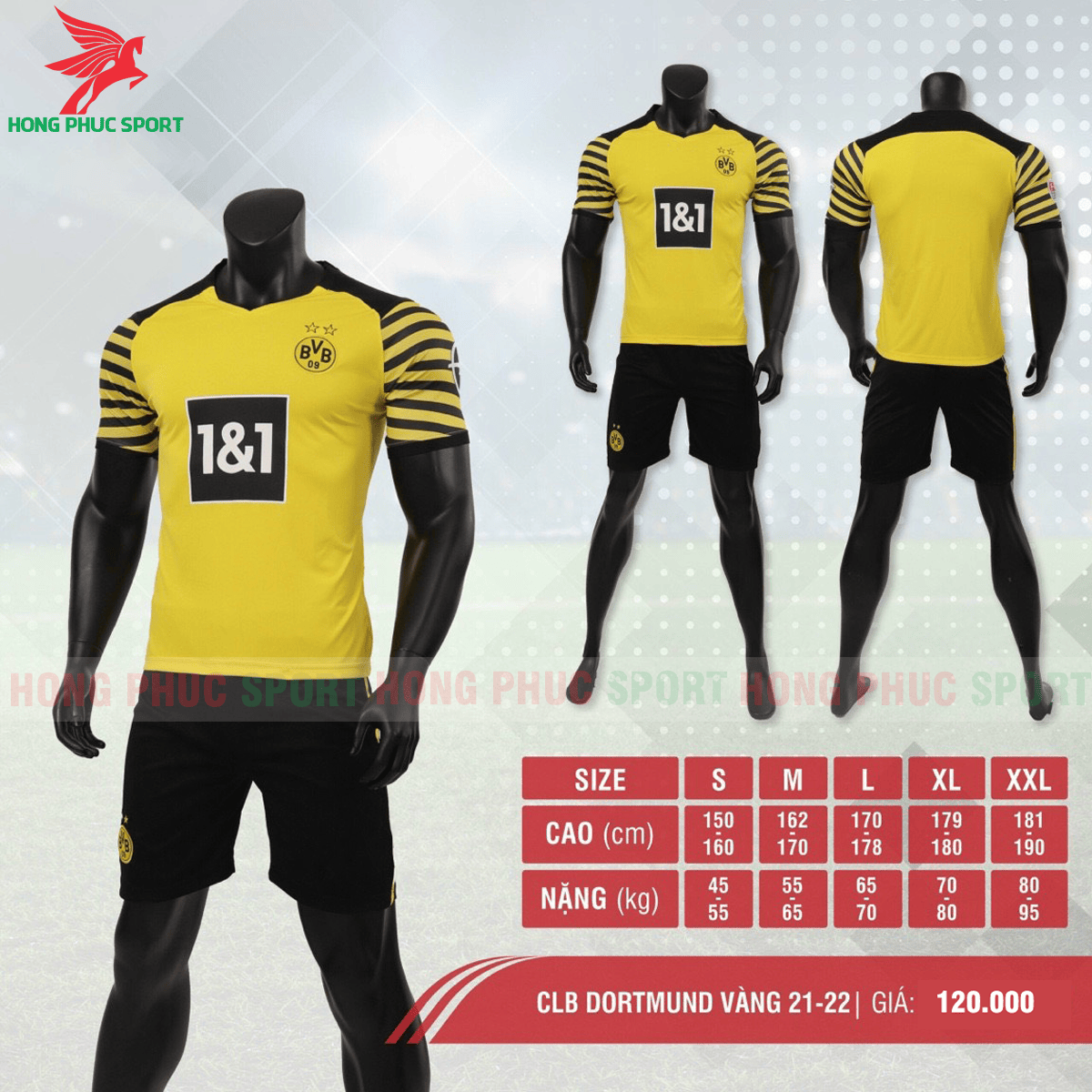 BỘ QUẦN ÁO ĐẤU DORTMUND 2021 2022 SÂN NHÀ - THUN LẠNH CAO CẤP