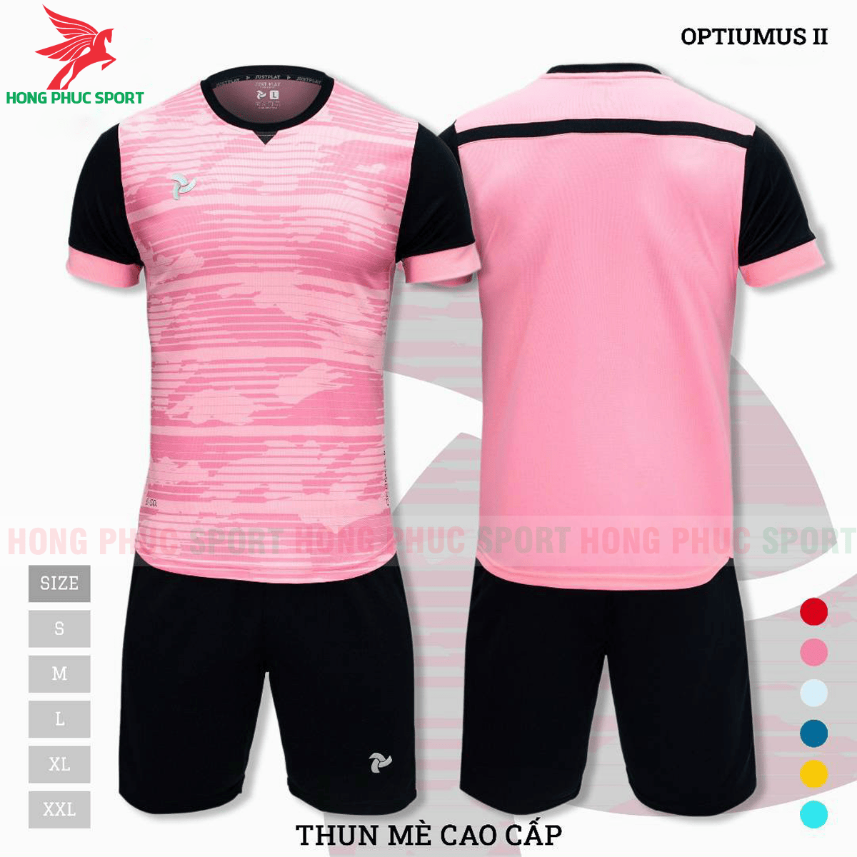 Áo đấu không logo Justplay Optiumus II 2021 màu hồng