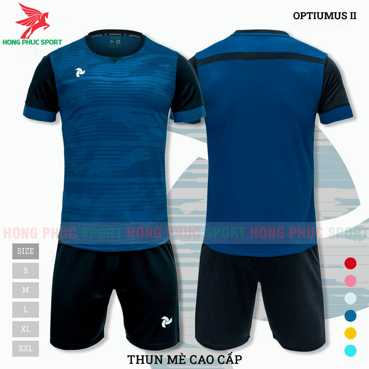 Áo đấu không logo Justplay Optiumus II 2021 màu xanh dương
