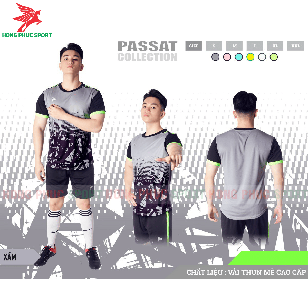 Áo đấu không logo Justplay Passat 2021 màu xám