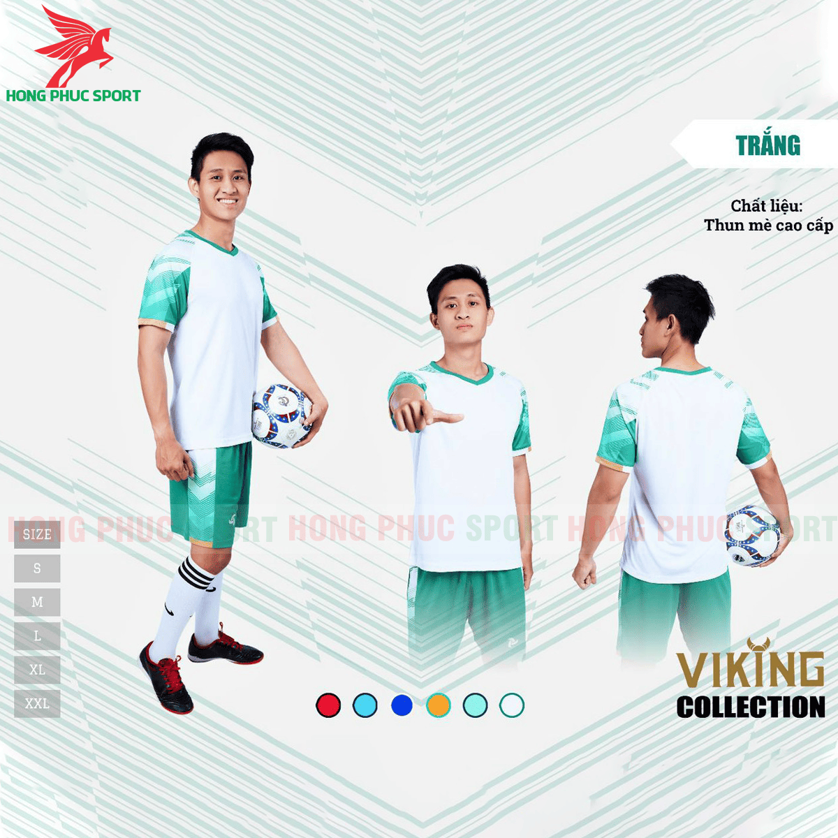 Áo đấu không logo Justplay Viking 2021 màu trắng