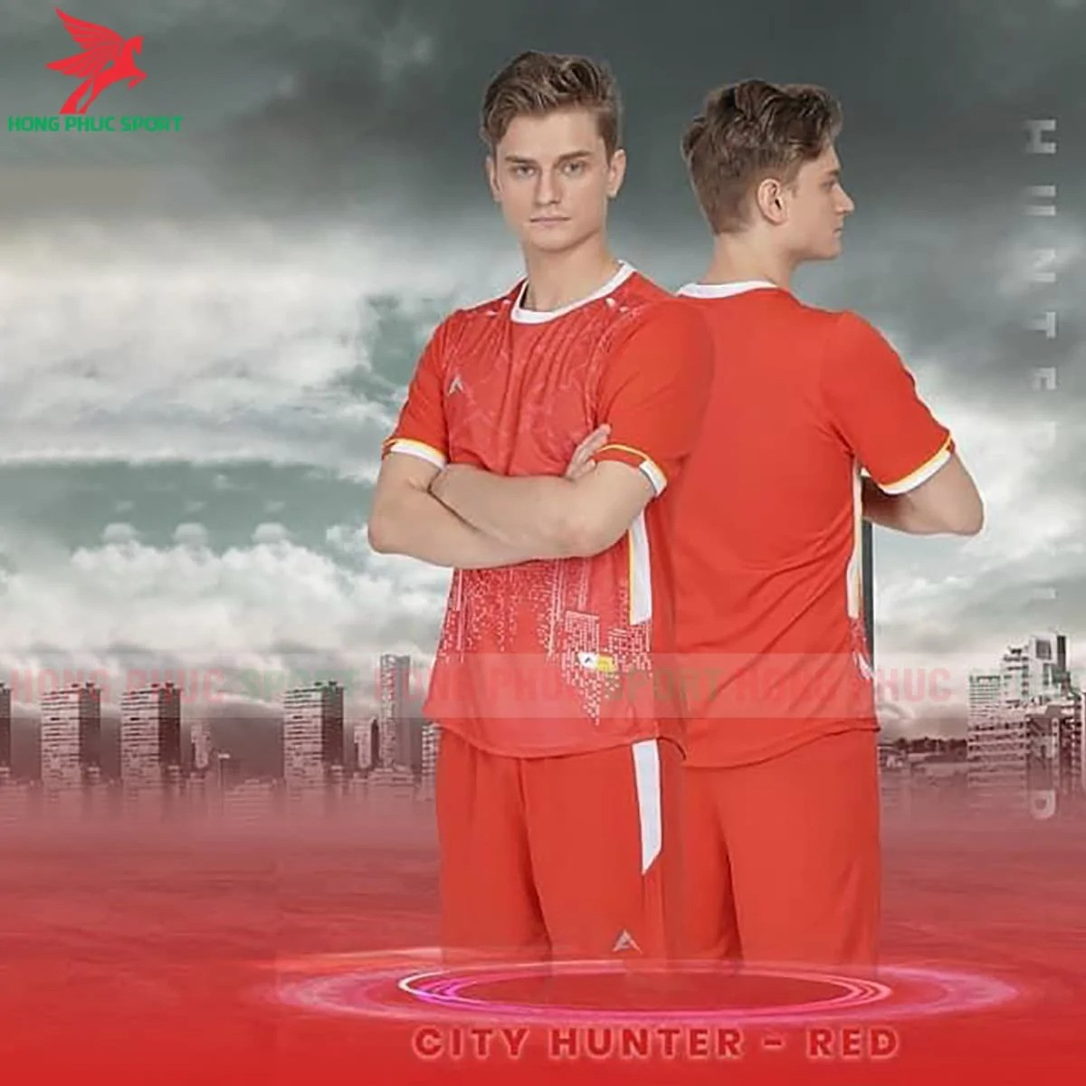 BỘ QUẦN ÁO BÓNG ĐÁ KHÔNG LOGO KAIWIN CITY HUNTER ĐỎ – HÀNG VIỆT NAM