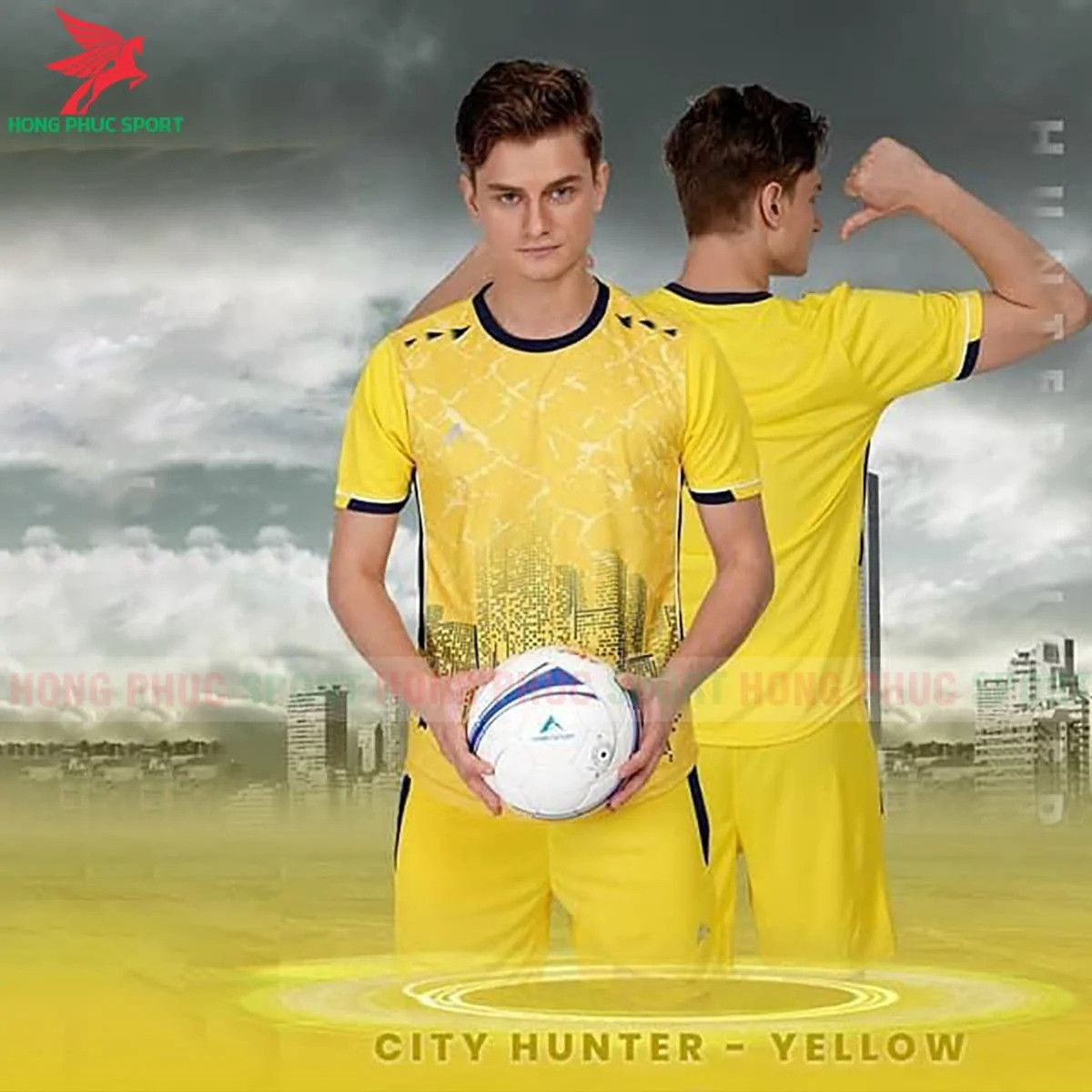BỘ QUẦN ÁO BÓNG ĐÁ KHÔNG LOGO KAIWIN CITY HUNTER VÀNG – HÀNG VIỆT NAM