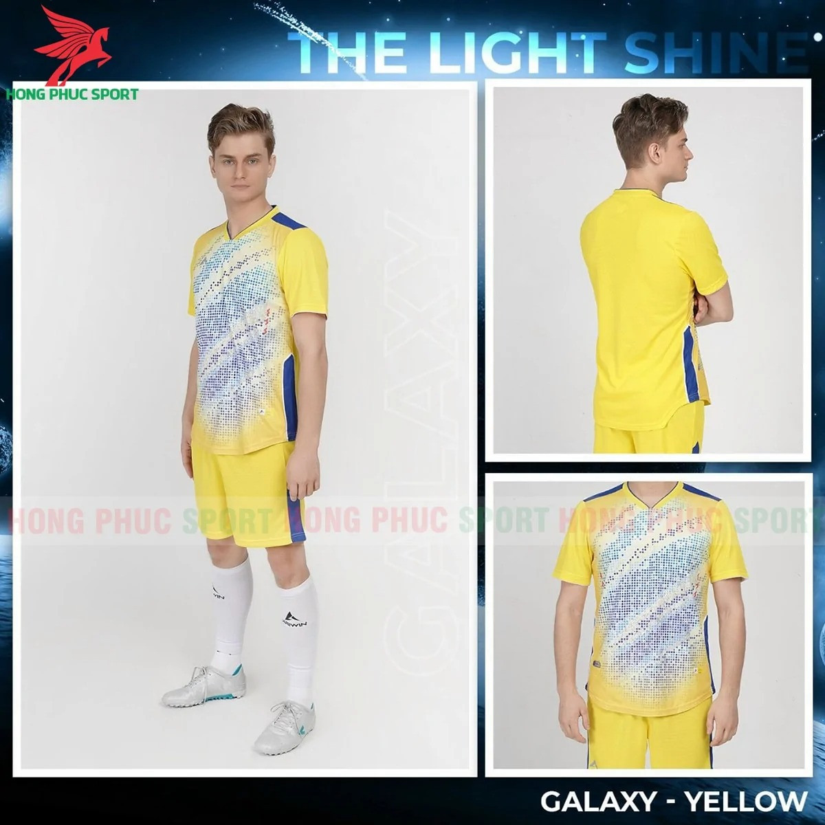 BỘ QUẦN ÁO BÓNG ĐÁ KHÔNG LOGO KAIWIN GALAXY VÀNG – HÀNG VIỆT NAM