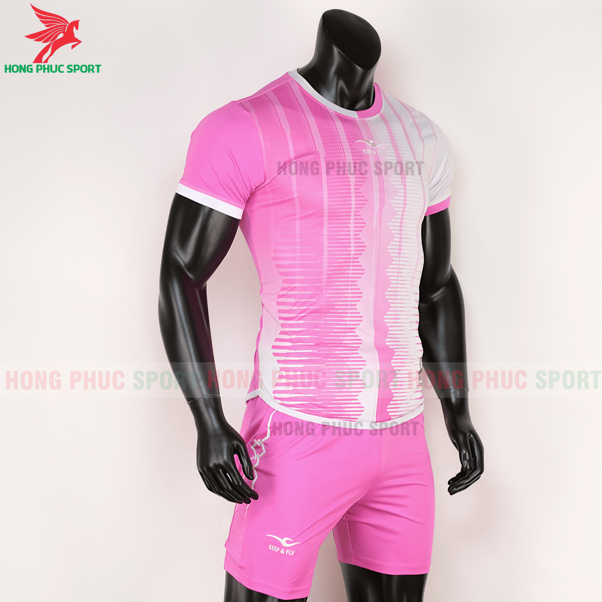 Áo Keep&Fly Razy 2020 hồng trắng (phải)