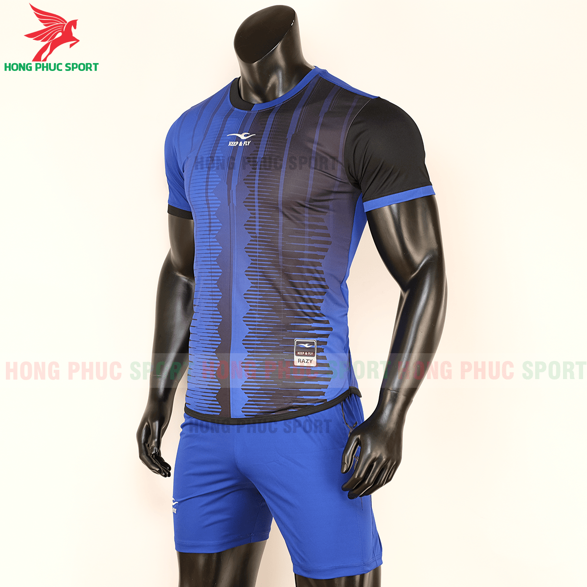 Áo keep and fly Razy 2020 xanh dương phối đen (trái) 
