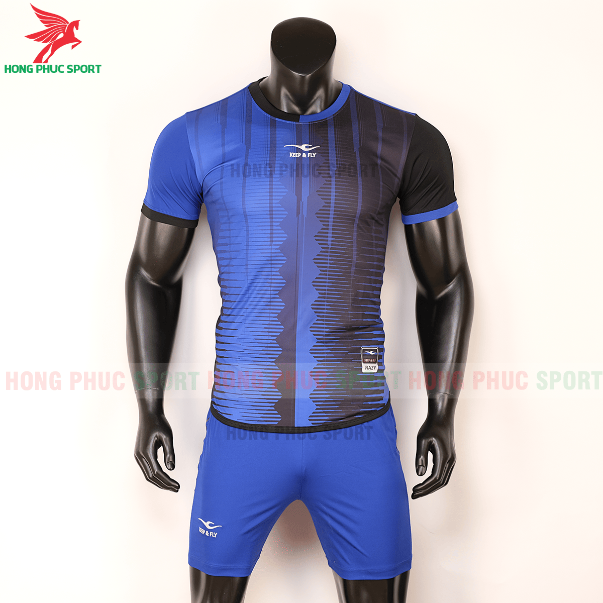 Áo keep and fly Razy 2020 xanh dương phối đen (trước) 