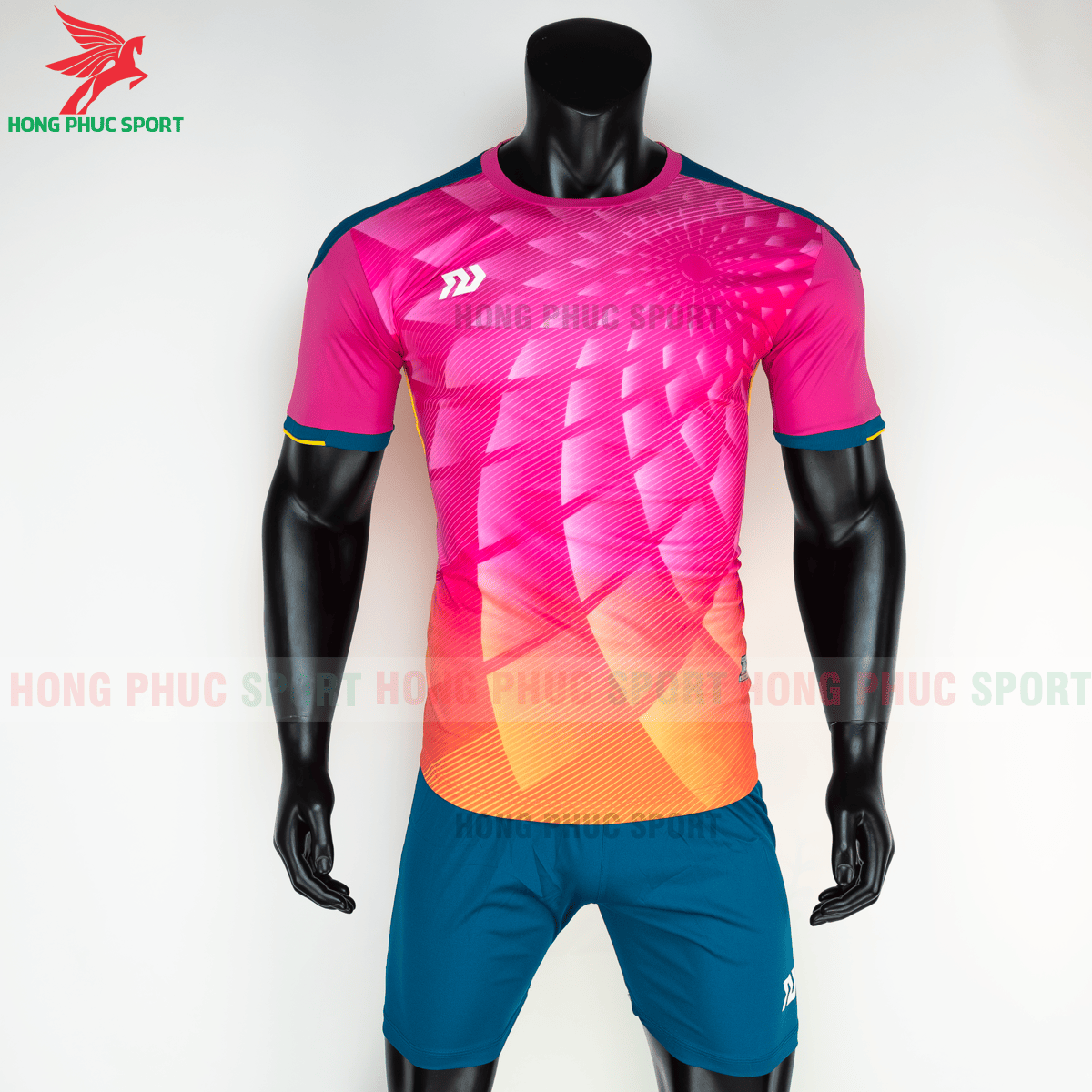 Áo đá banh không logo Bulbal Lotus 2021 màu Hồng (trước)