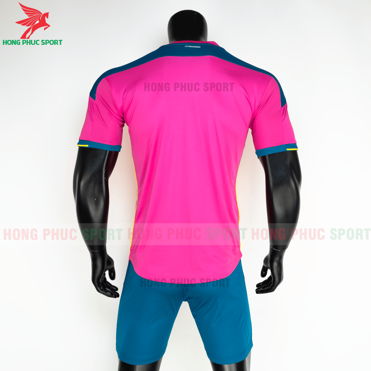 Áo đá banh không logo Bulbal Lotus 2021 màu Hồng (sau)