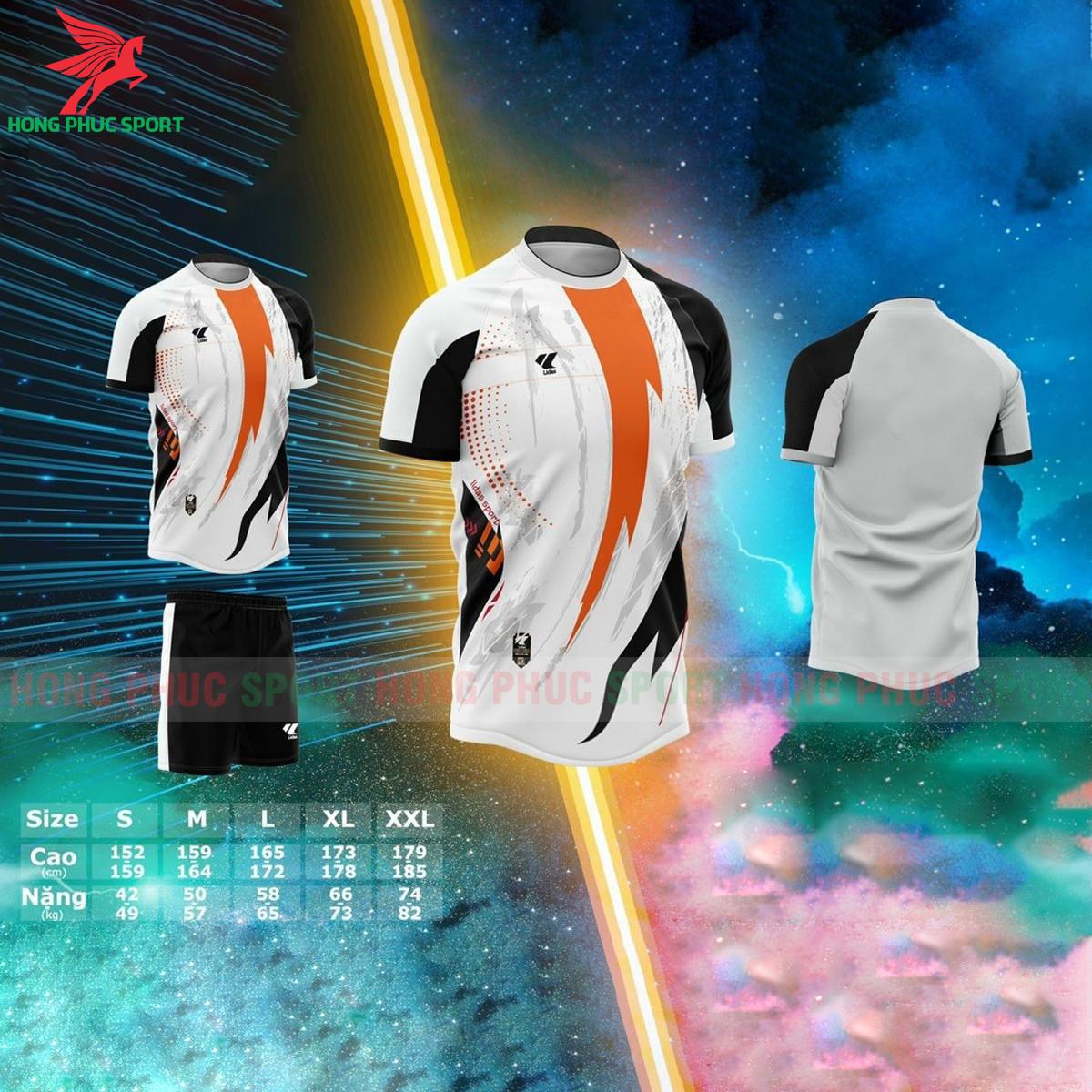 Áo bóng đá không logo Lidas Passion màu đen phối cam