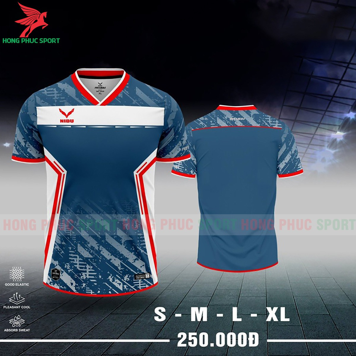 BỘ QUẦN ÁO BÓNG ĐÁ KHÔNG LOGO NIDU PREMIUM XANH LƠ – HÀNG VIỆT NAM
