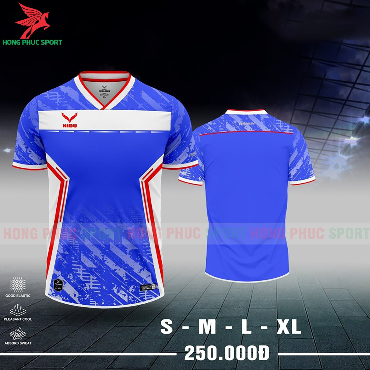 BỘ QUẦN ÁO BÓNG ĐÁ KHÔNG LOGO NIDU PREMIUM XANH TÍM – HÀNG VIỆT NAM