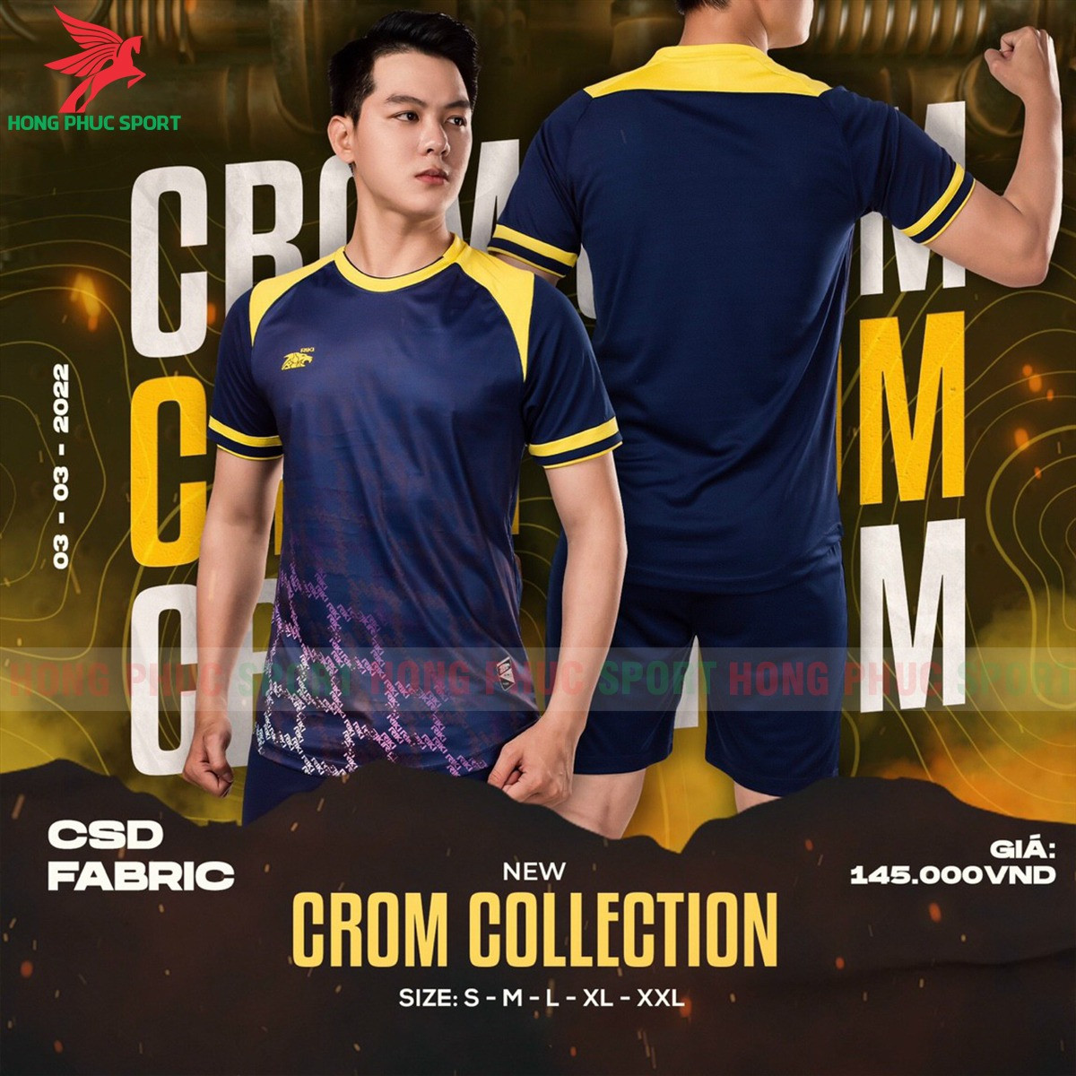 BỘ QUẦN ÁO BÓNG ĐÁ KHÔNG LOGO RIKI CROM TÍM VÀNG - THUN LẠNH CAO CẤP